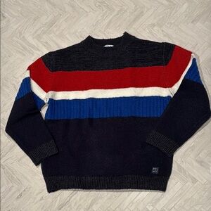 Kids Mayoral Striped Sweater - Red, Blue, and Black